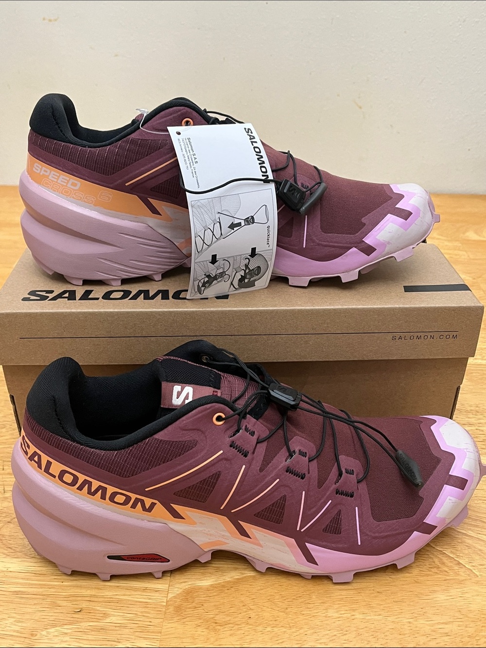 Salomon Speedcross 6 women’s sneakers trail running shoes size 10 Catawba grape